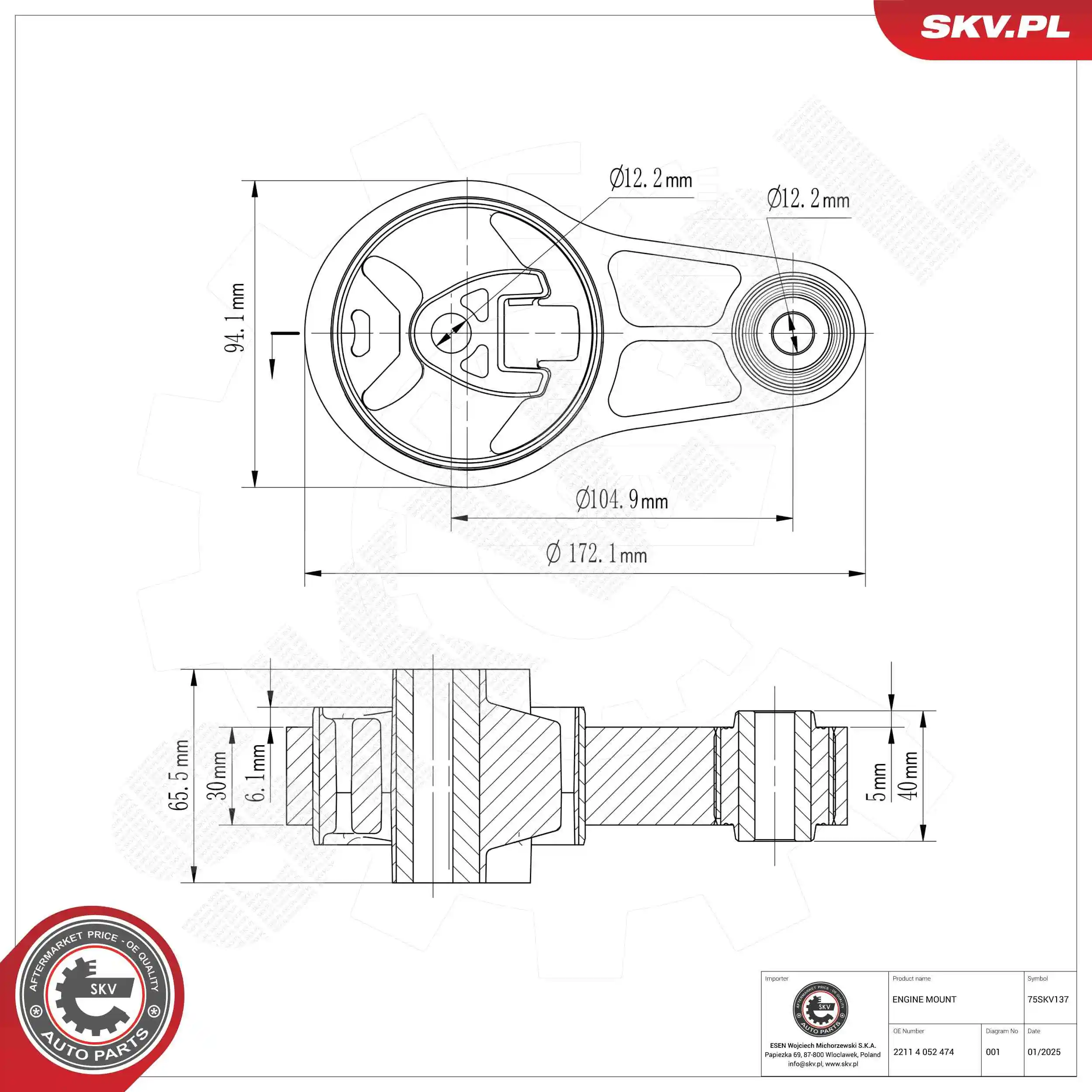 Mounting, engine